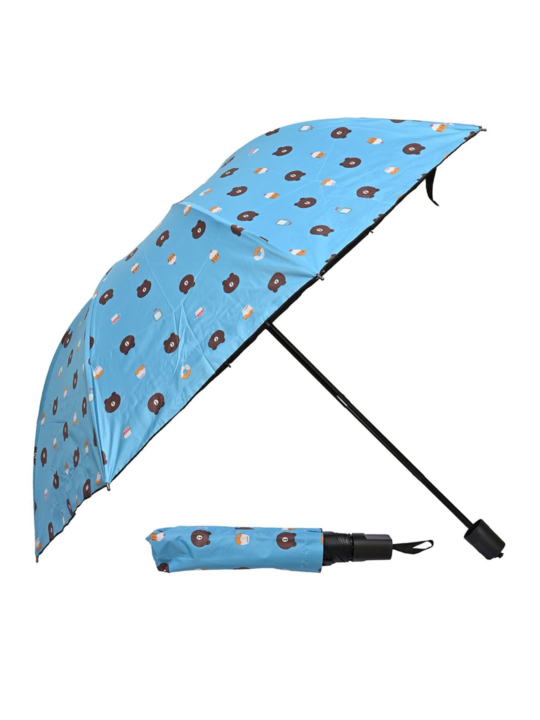 

LOOM LEGACY Manual 3 Fold Ethnic Motifs Umbrellas, Turquoise blue