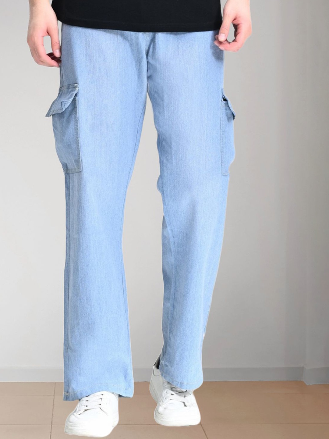 

LINARIA Men Classic Mid-Rise No Fade Baggy Jeans, Blue
