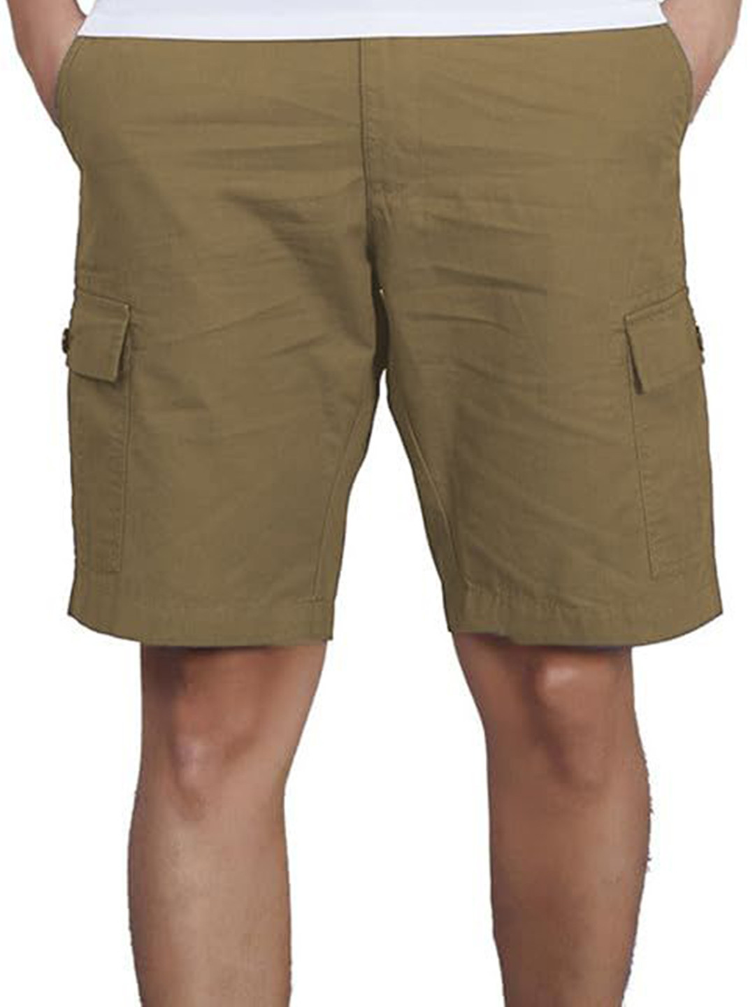 

BAESD Men High-Rise Cotton Cargo Shorts, Khaki