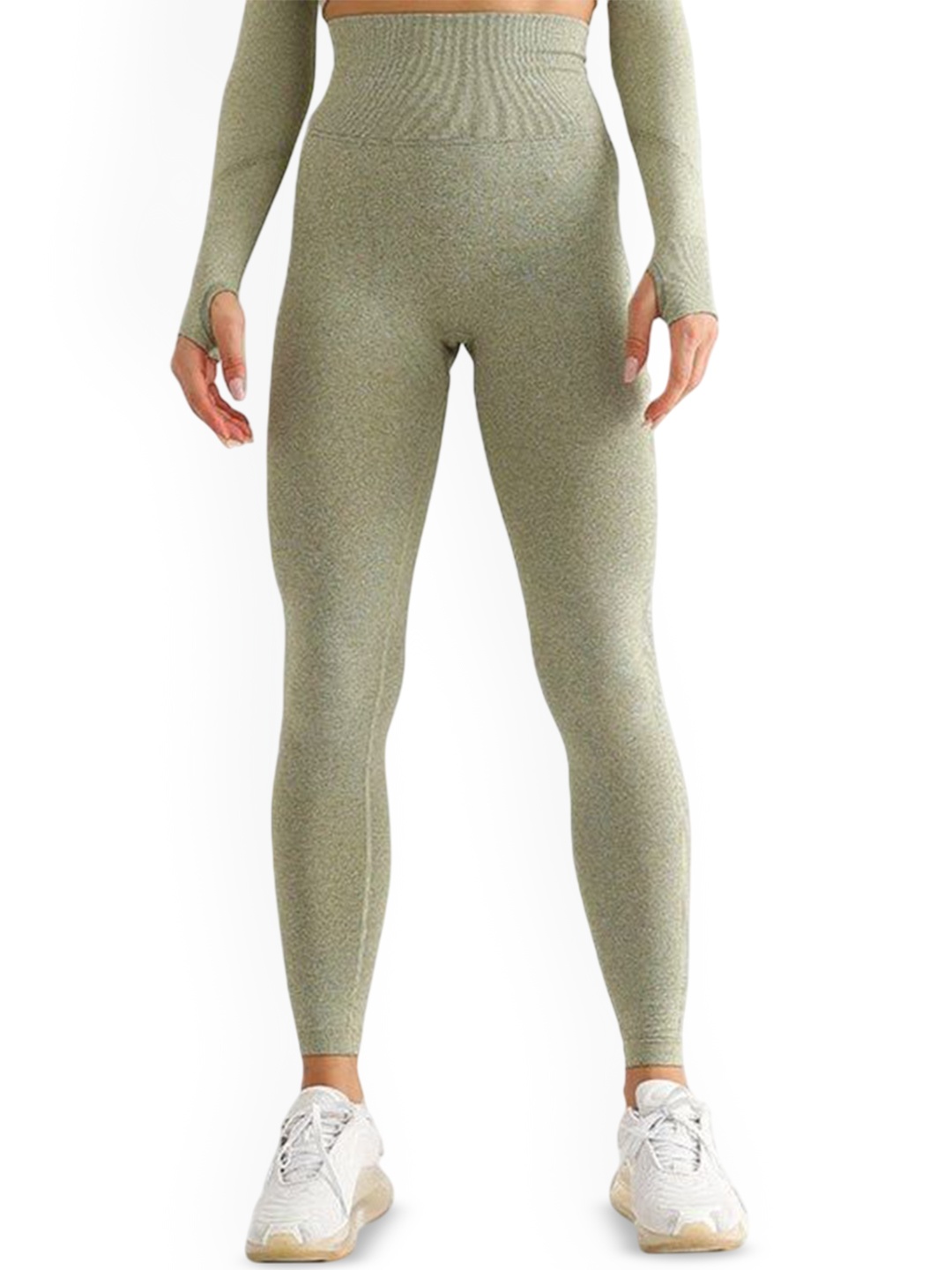

Alexvyan Slim-Fit Breathable Anti-Skid Stretchable Gym Wear Tights, Green