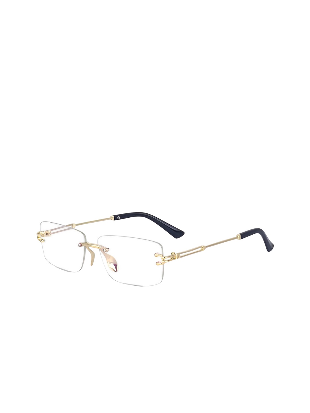 

FUNGLASSES Unisex Rectangle Sunglasses, Transparent