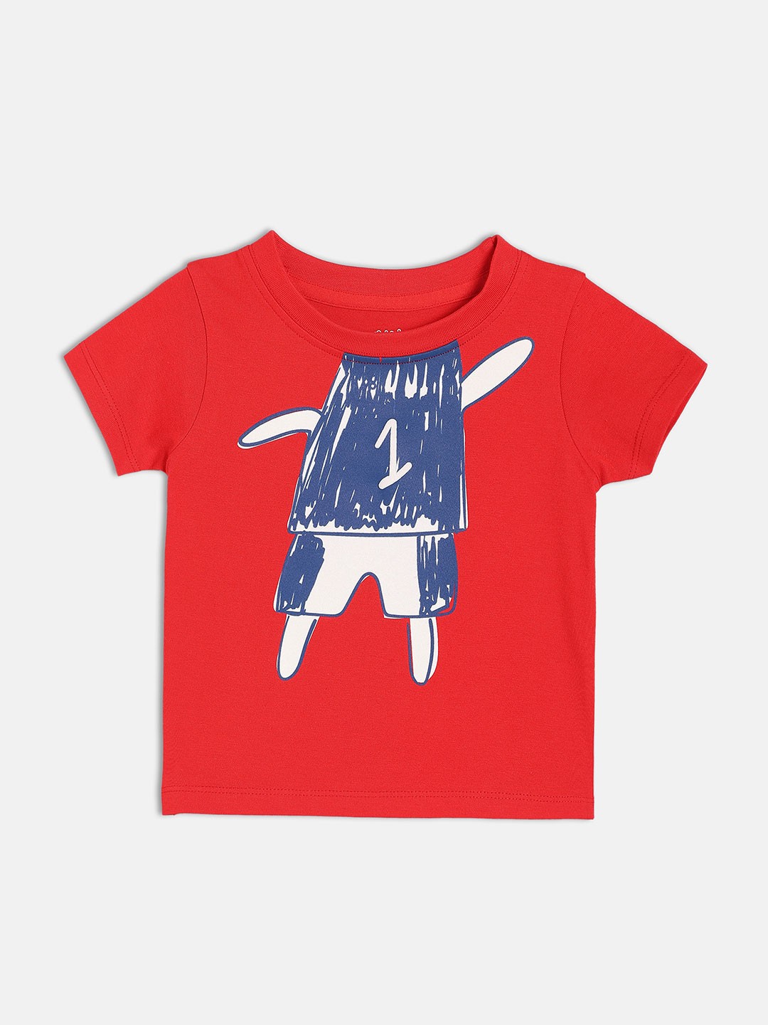 

MINI KLUB Boys Typography Printed T-shirt, Red