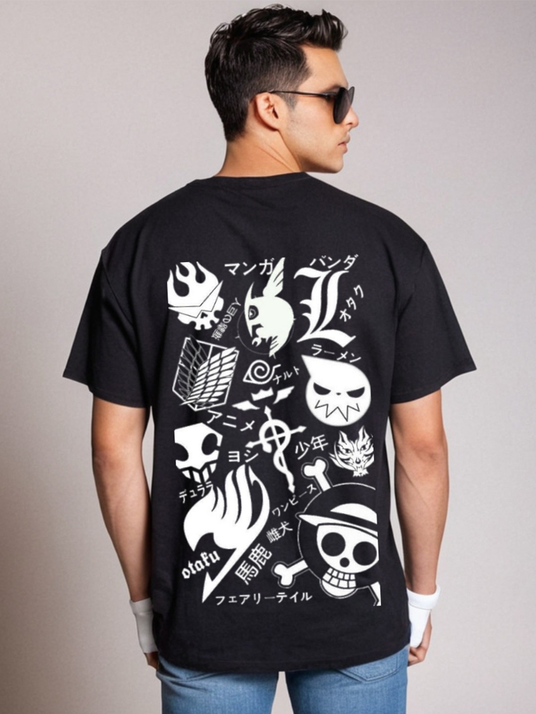 

Be Crazy Men Graphic Printed Round Neck Cotton Relaxed Fit T-shirt, Black