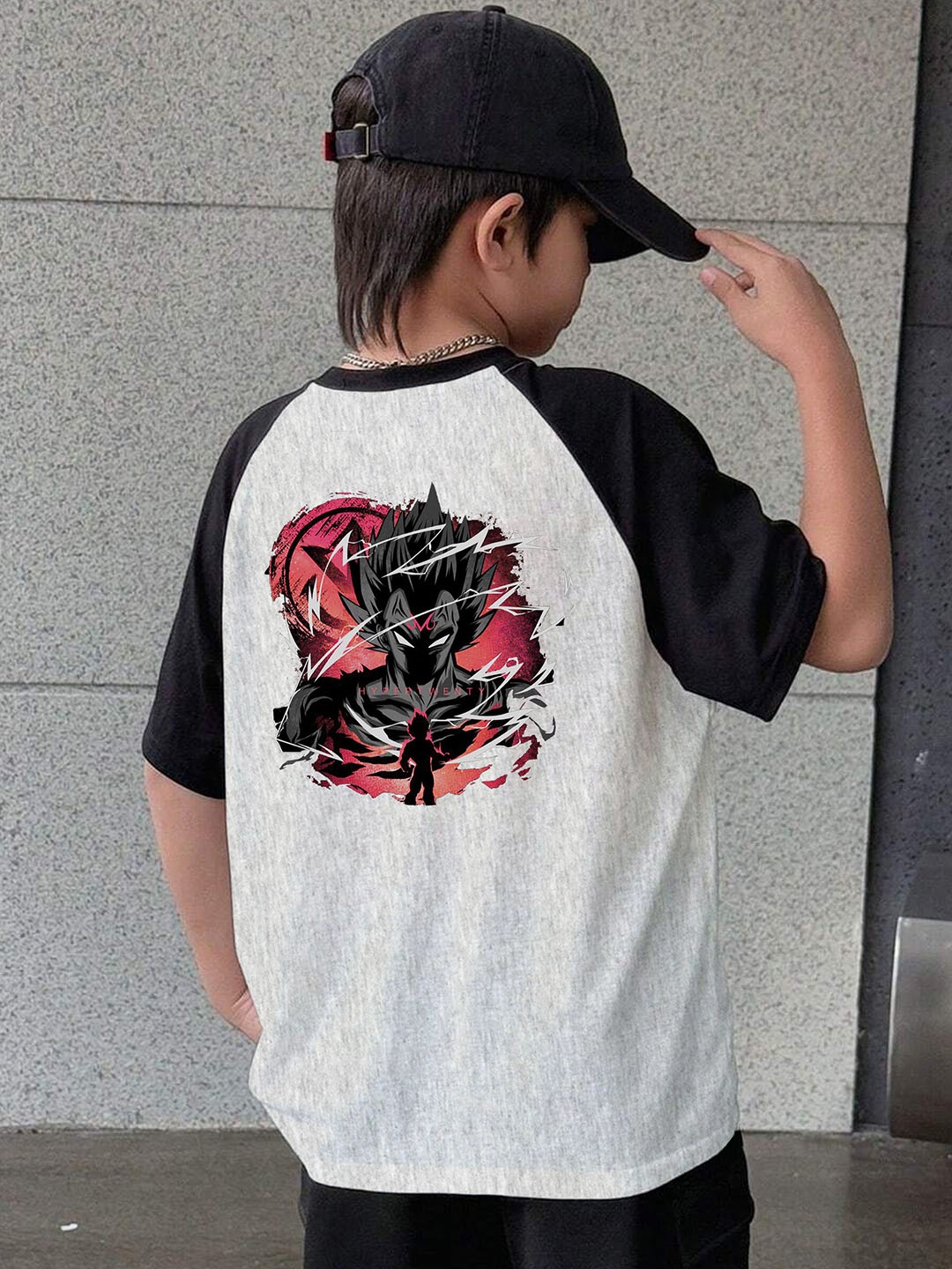 

BAESD Boys Printed T-shirt, Grey