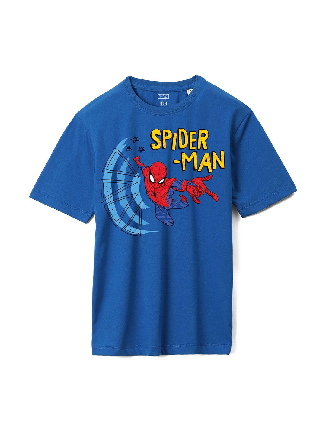 

Wear Your Mind Boys Printed Pure Cotton Applique T-shirt, Blue
