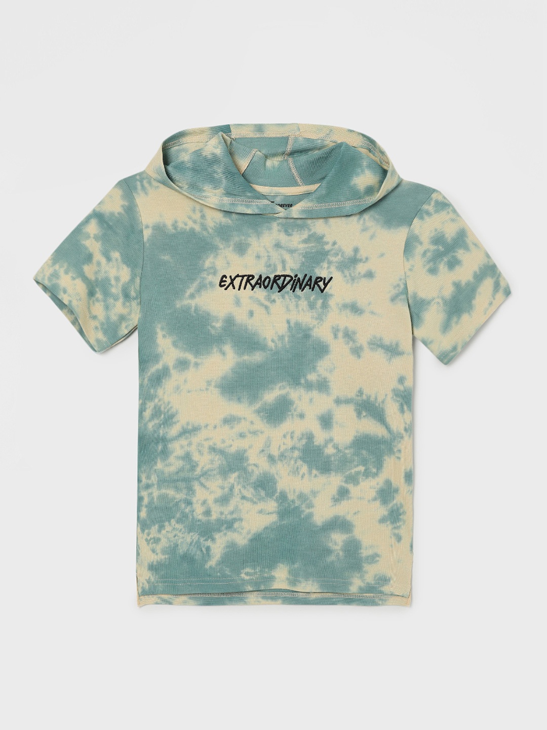 

Fame Forever by Lifestyle Boys Printed Hooded Pockets T-shirt, Green