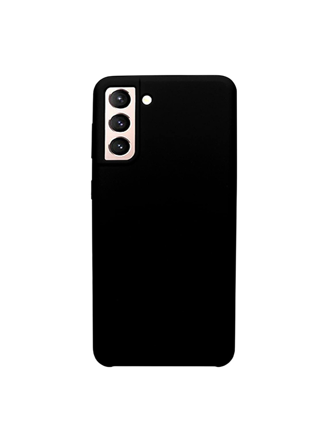 

LIRAMARK Solid Liquid Silicone Soft Samsung S21 Back Case, Black