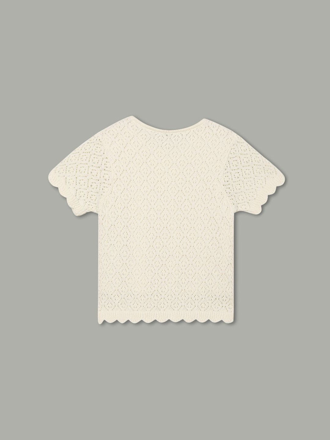 

Fame Forever by Lifestyle Girls Cotton Self Design Top, Off white
