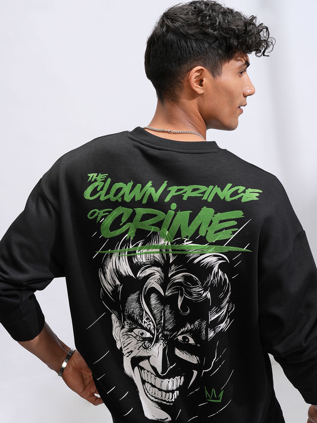 

HIGHLANDER Men's Printed Drop Shoulder Sweatshirt, Black
