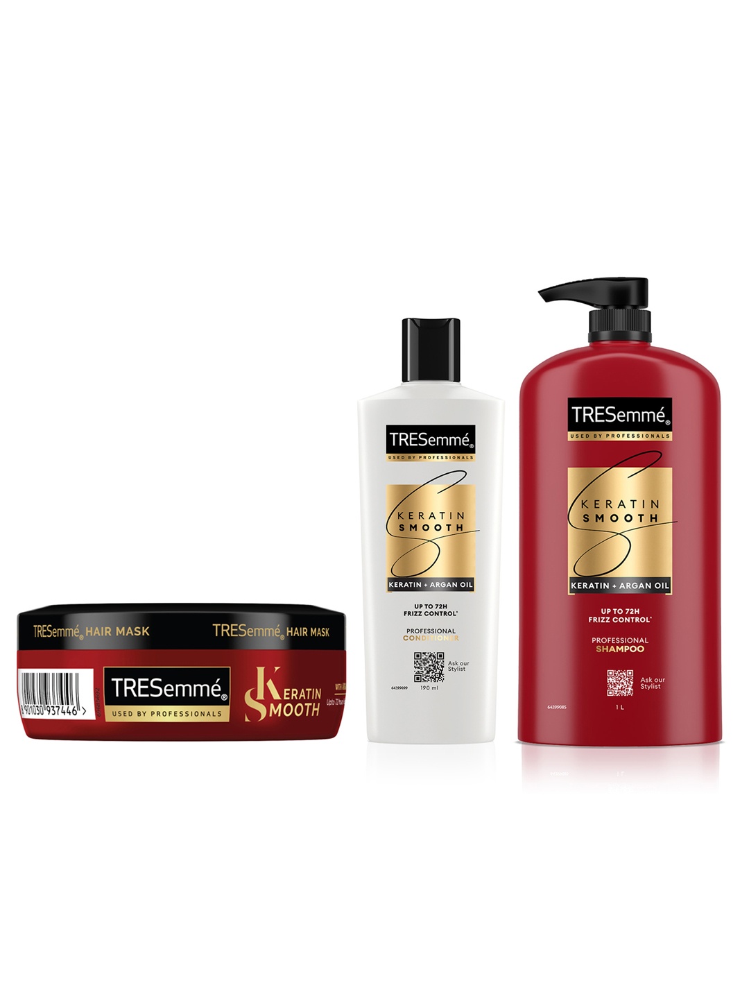 

TRESemme Set of Keratin Smooth Conditioner 190ml + Hair Mask 100ml + Shampoo 1L, Maroon