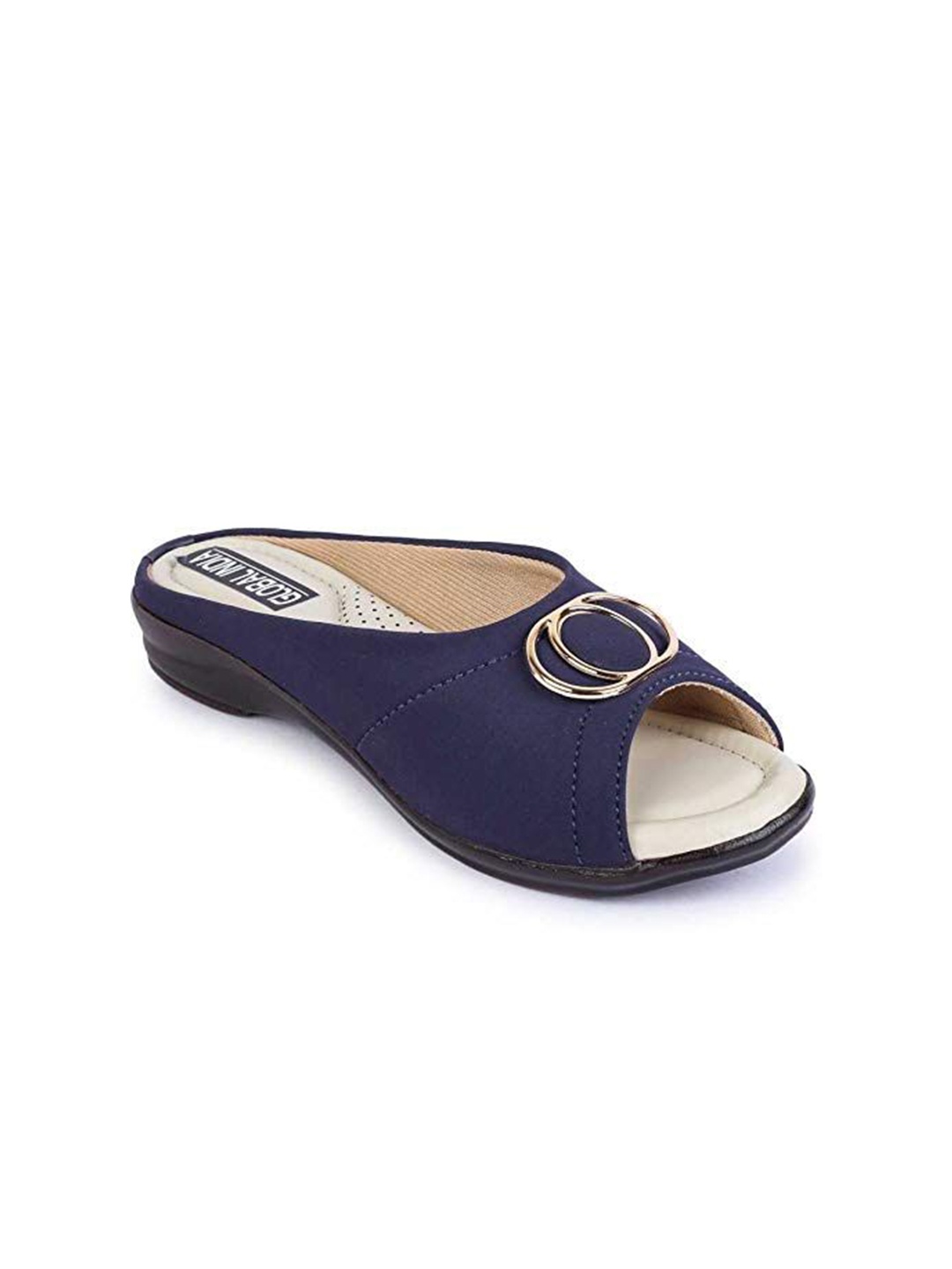 

Global india Women Open Toe Flats, Blue
