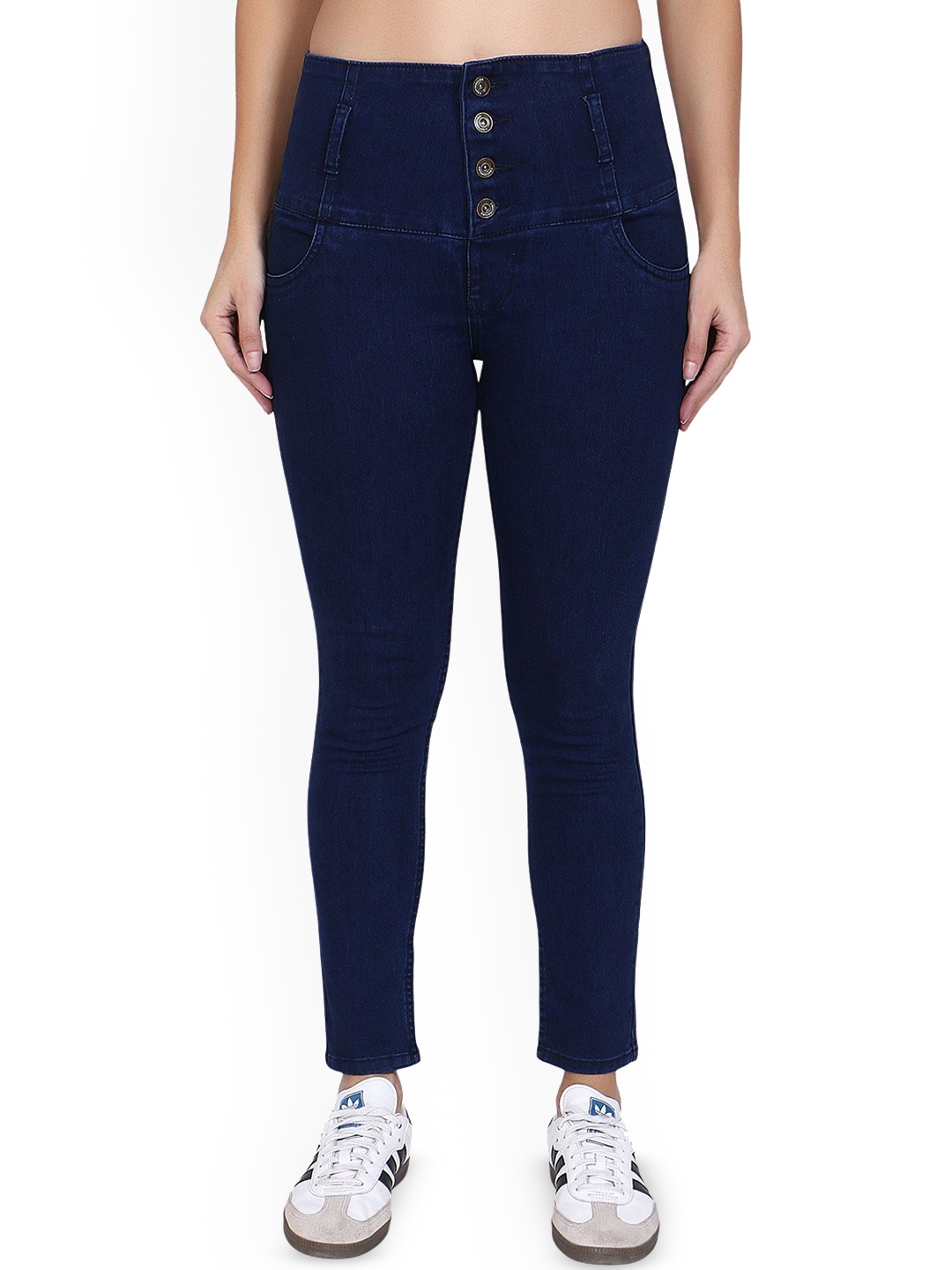 

3BUTTERFLIES Women Skinny Fit High-Rise Stretchable Jeans, Blue