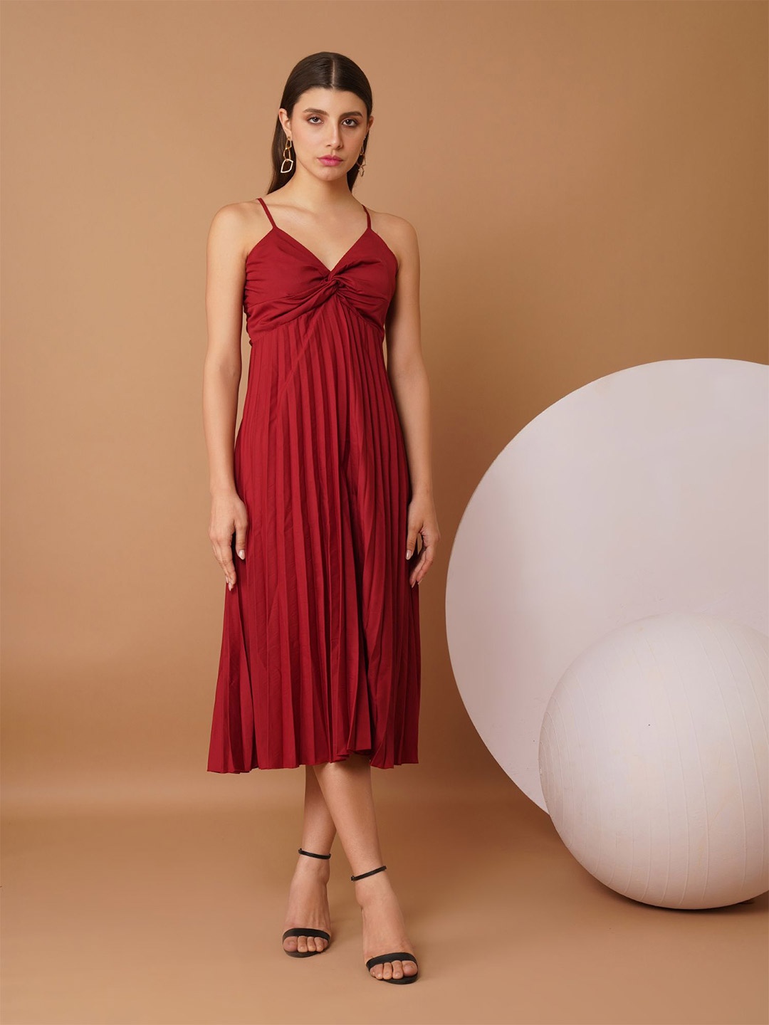 

Chemistry Women A-Line Midi Dress, Maroon