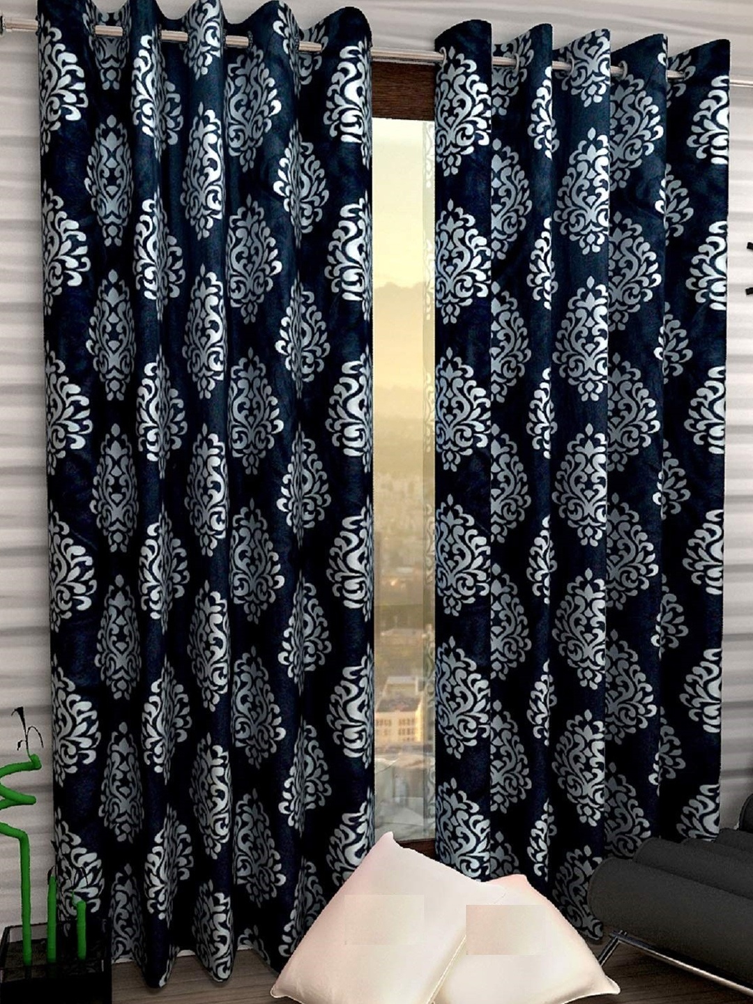 

Galaxy Home Decor Black Set of 2 Door Curtain