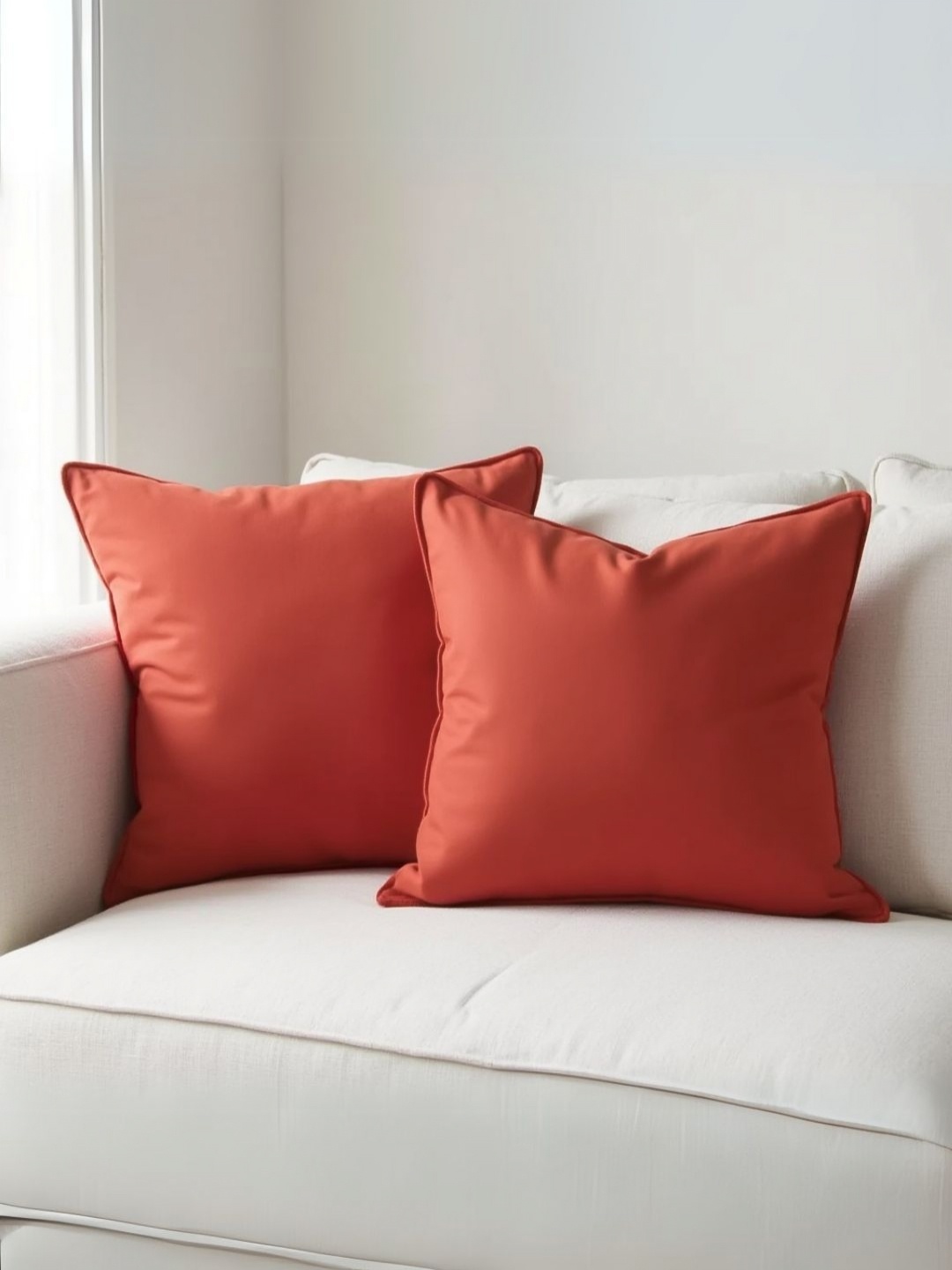 

Aurave Rust Set of 2 Square Cushion Covers