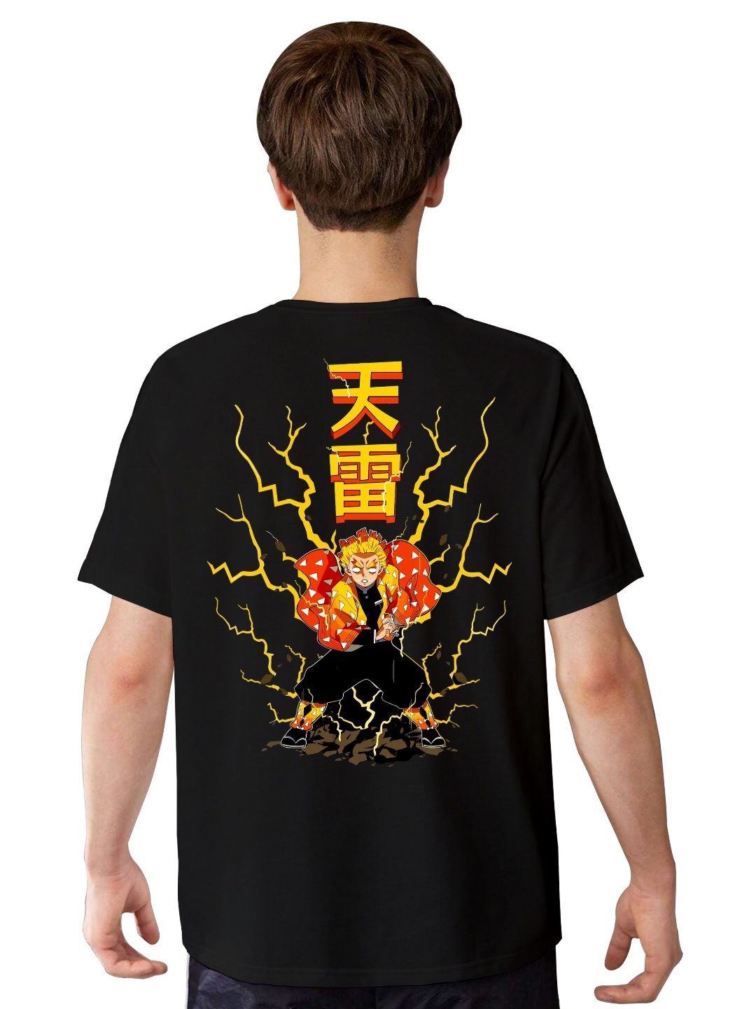 

LOCAVESTIR Boys Printed T-shirt, Black
