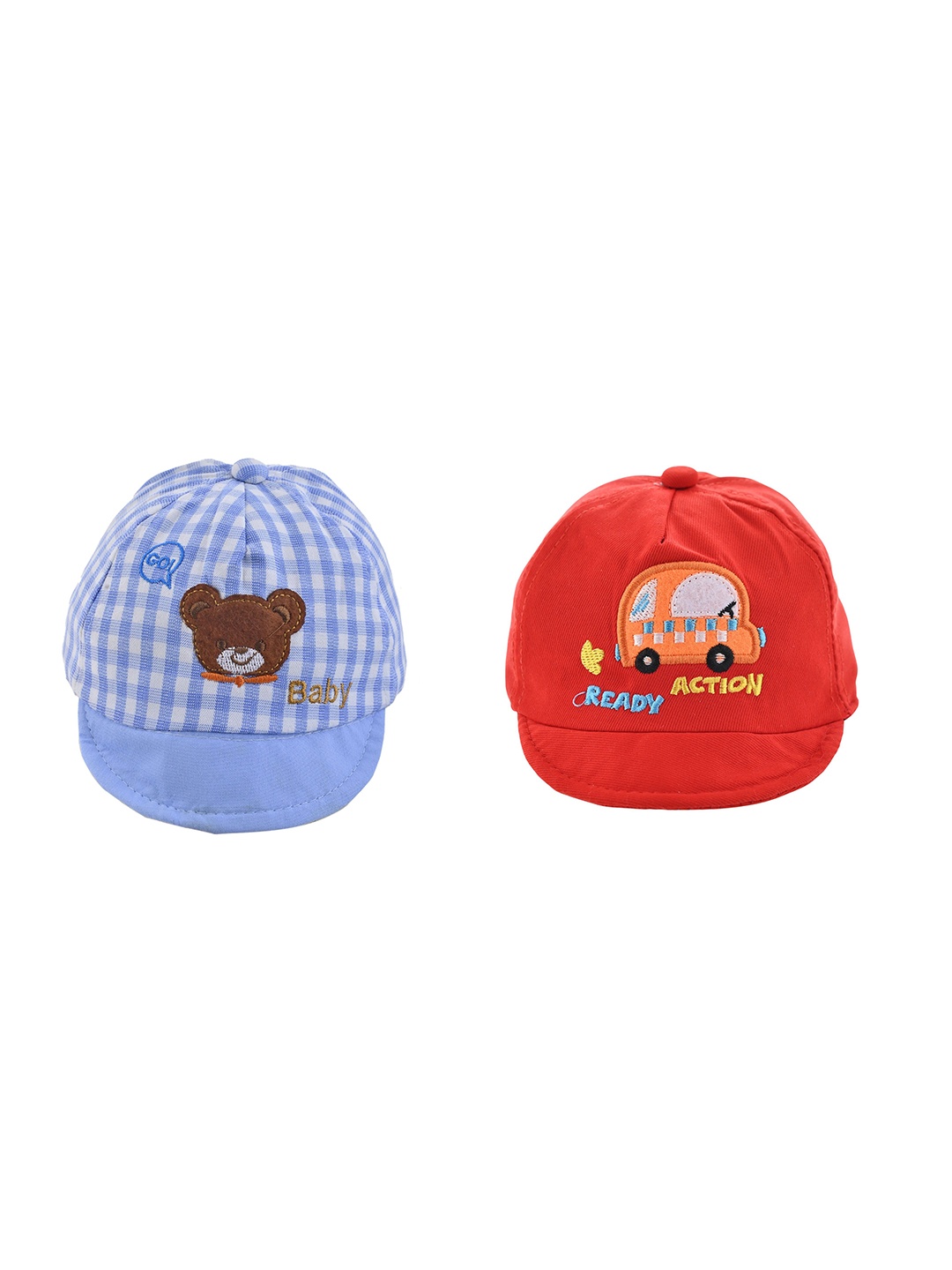 

SHOP FRENZY Kids Pack Of 2 Printed Baseball Cap, Blue