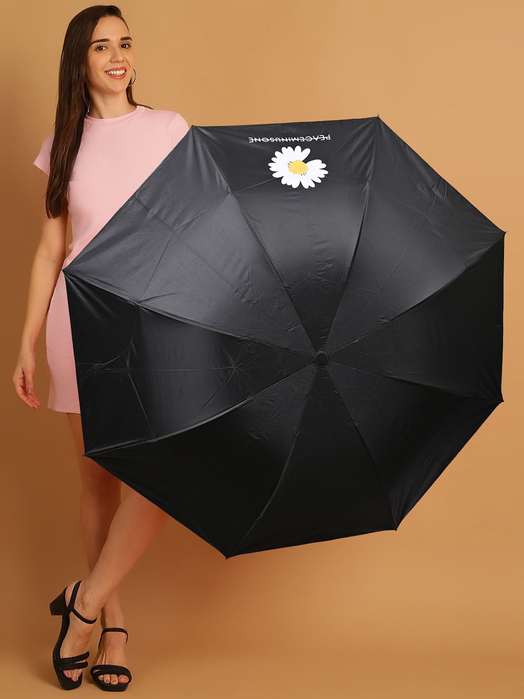 

LOOM LEGACY Manual 3 Fold Self Design Umbrellas, Black