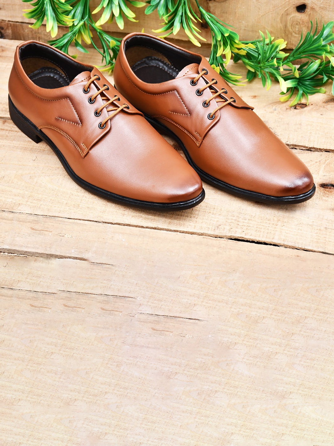 

HIDA Men Formal Derbys, Tan