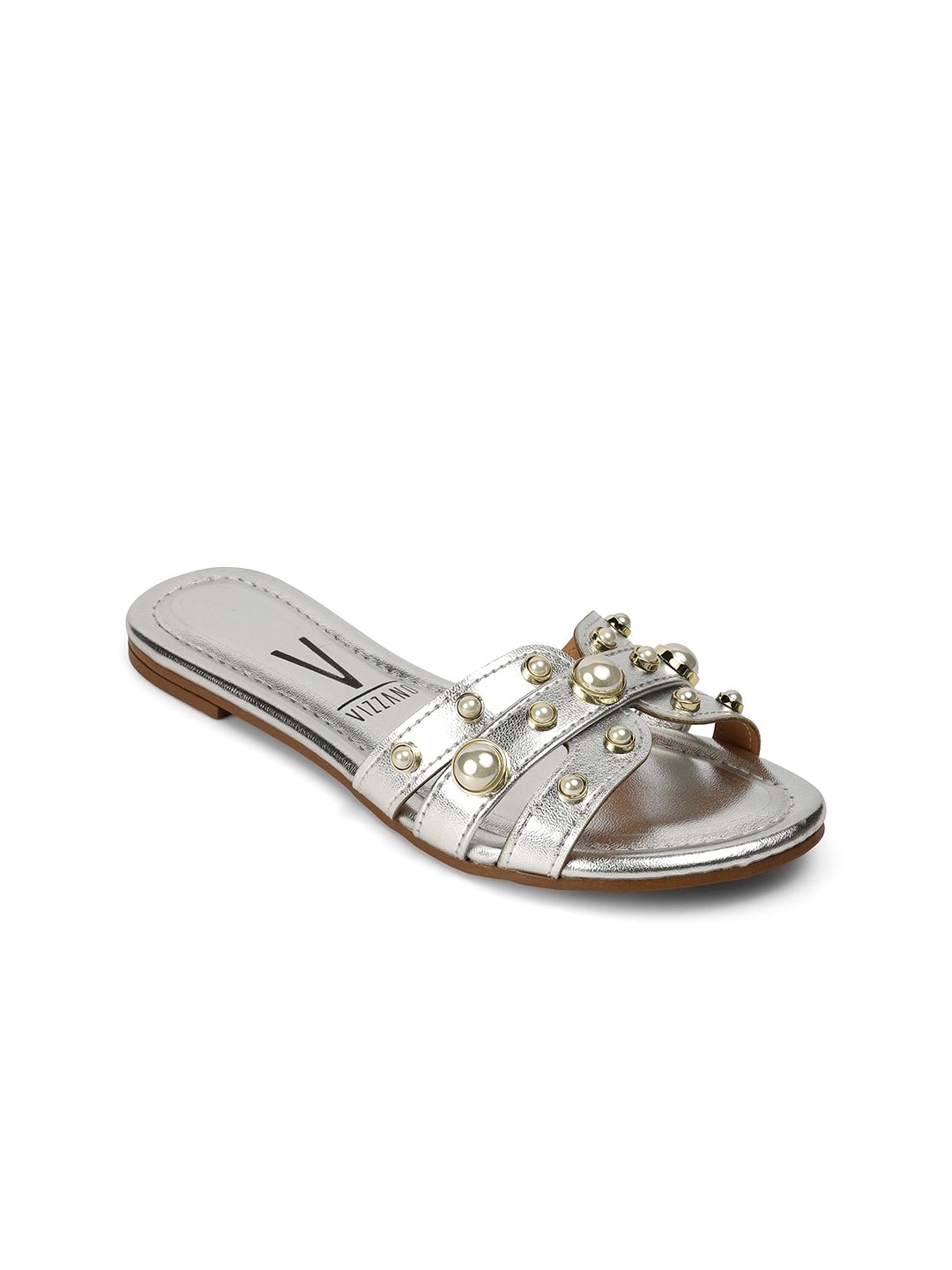 

Vizzano Women Open Toe Flats, Silver