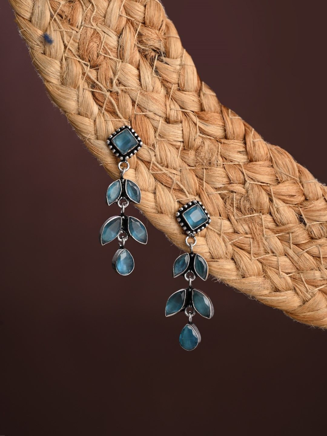 

Anvik Contemporary Drop Earrings, Blue