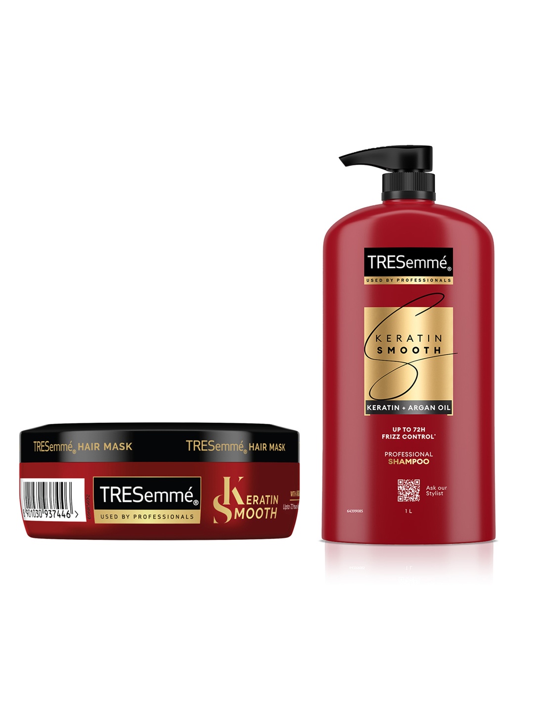 

TRESemme Set of Keratin Smooth Hair Mask 100ml & Shampoo 1L, Maroon