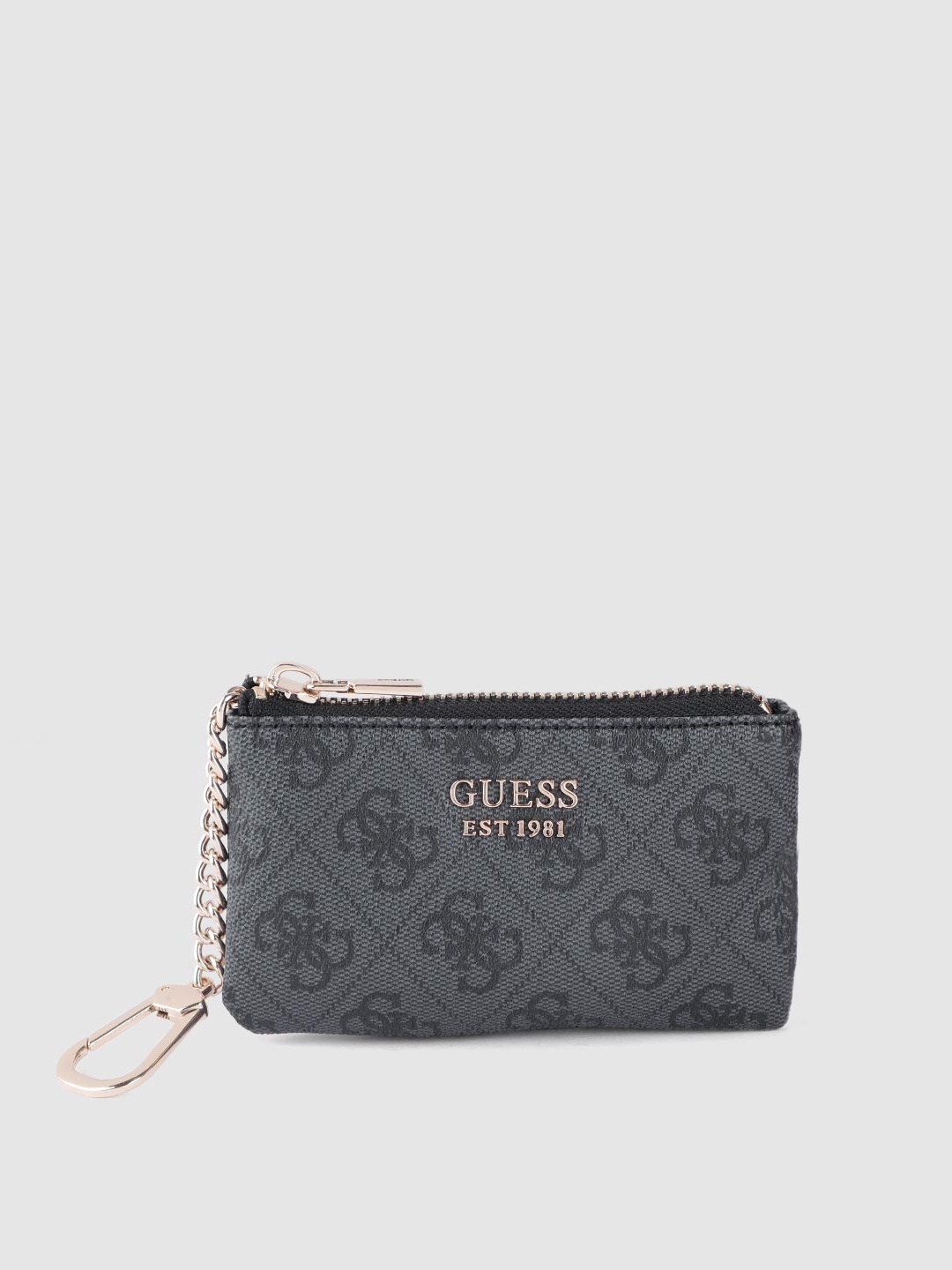 

GUESS Women Printed Coin Purse With ID Card Holder, Grey