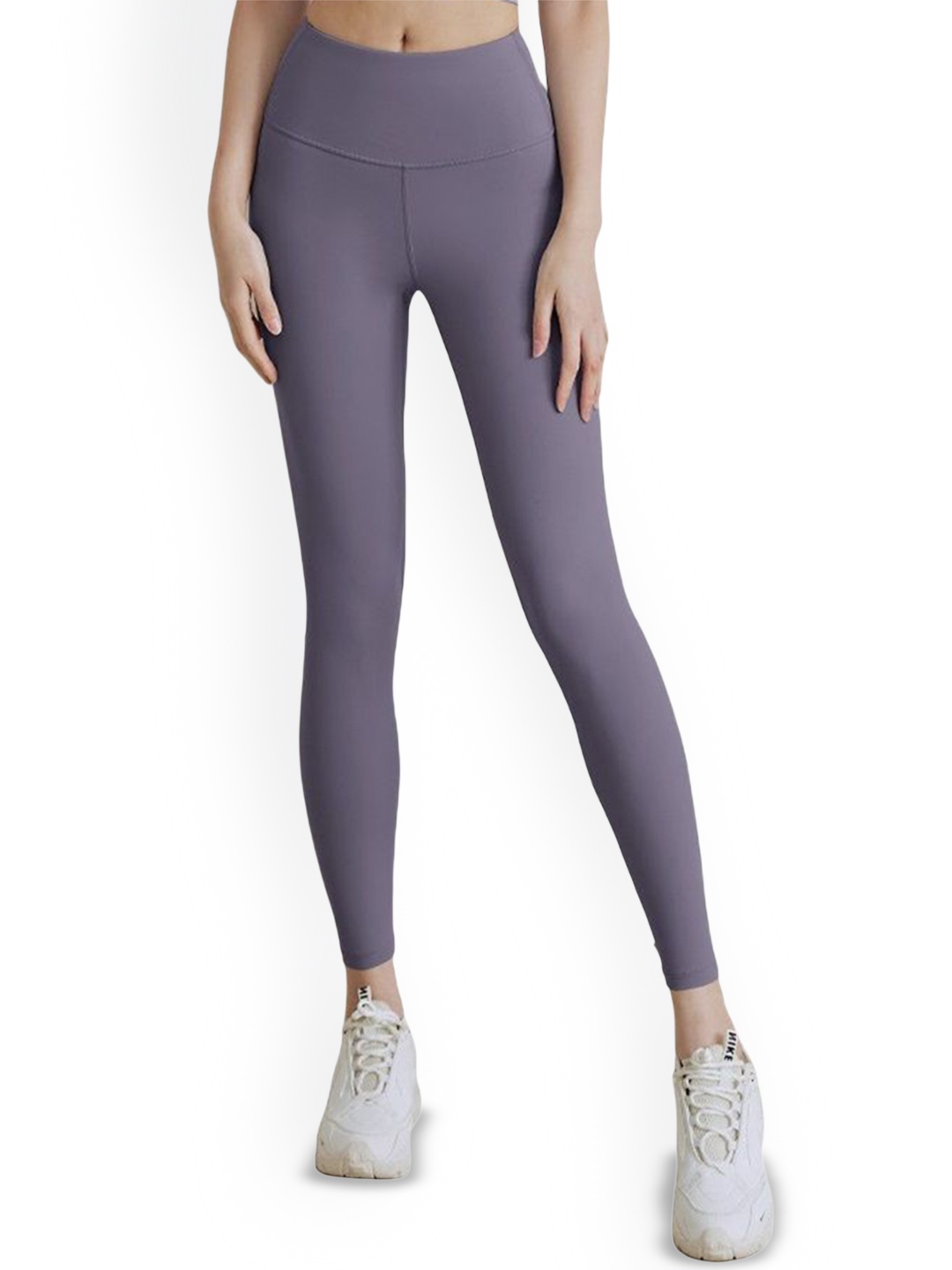 

Alexvyan Slim-Fit Breathable Anti-Skid Stretchable Gym Wear Tights, Purple