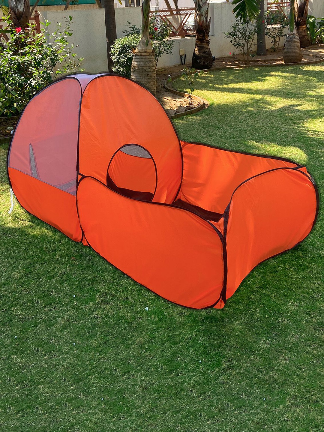 

Silver Shine Boys 2 In 1 Combo Foldable Tent House, Orange