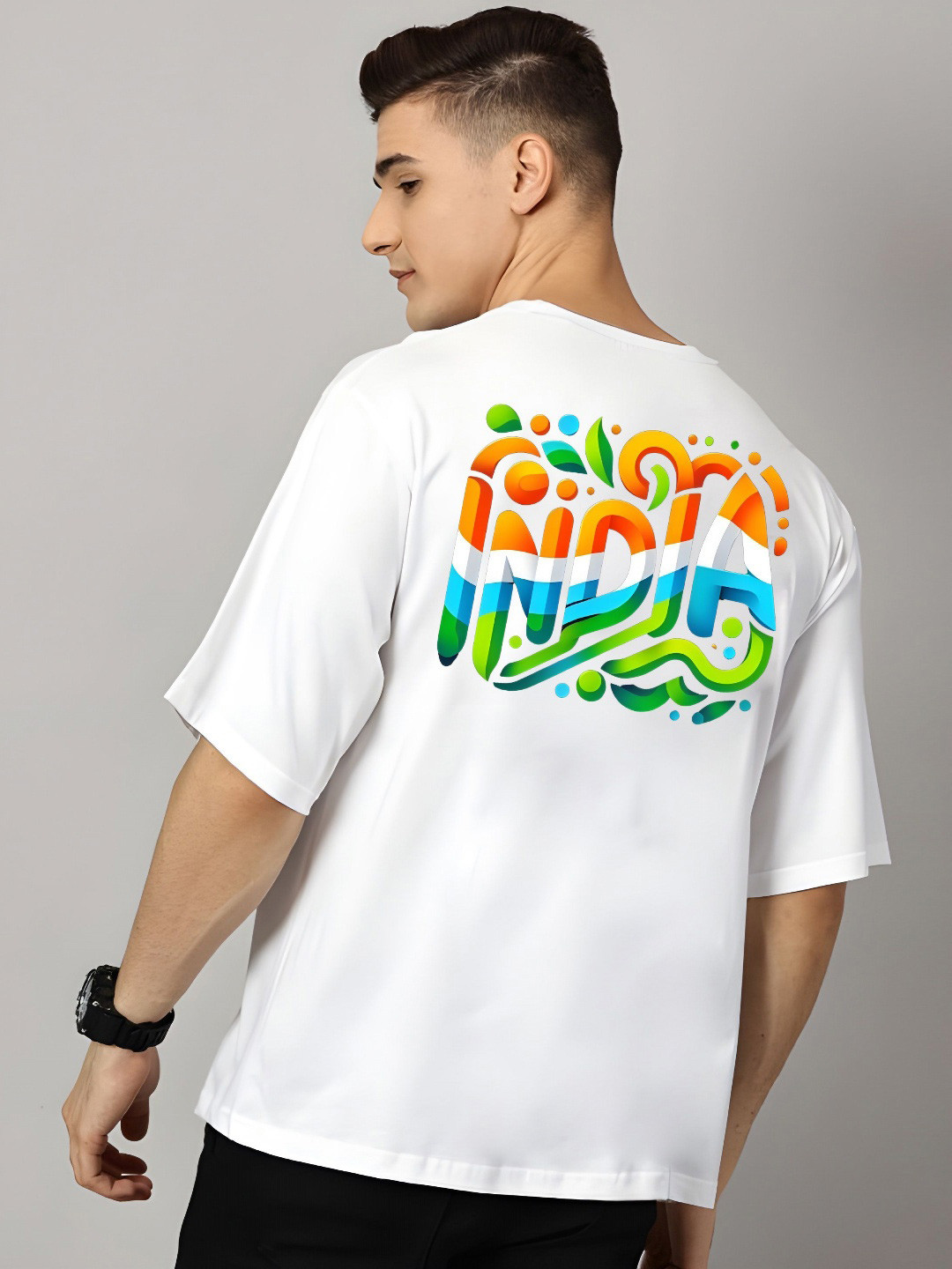 

KAIDO Men Drop-Shoulder Sleeves T-shirt, White