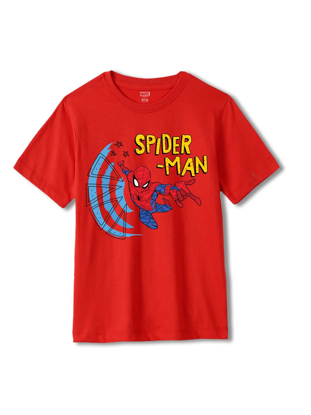 

Wear Your Mind Boys Printed Pure Cotton Applique T-shirt, Red