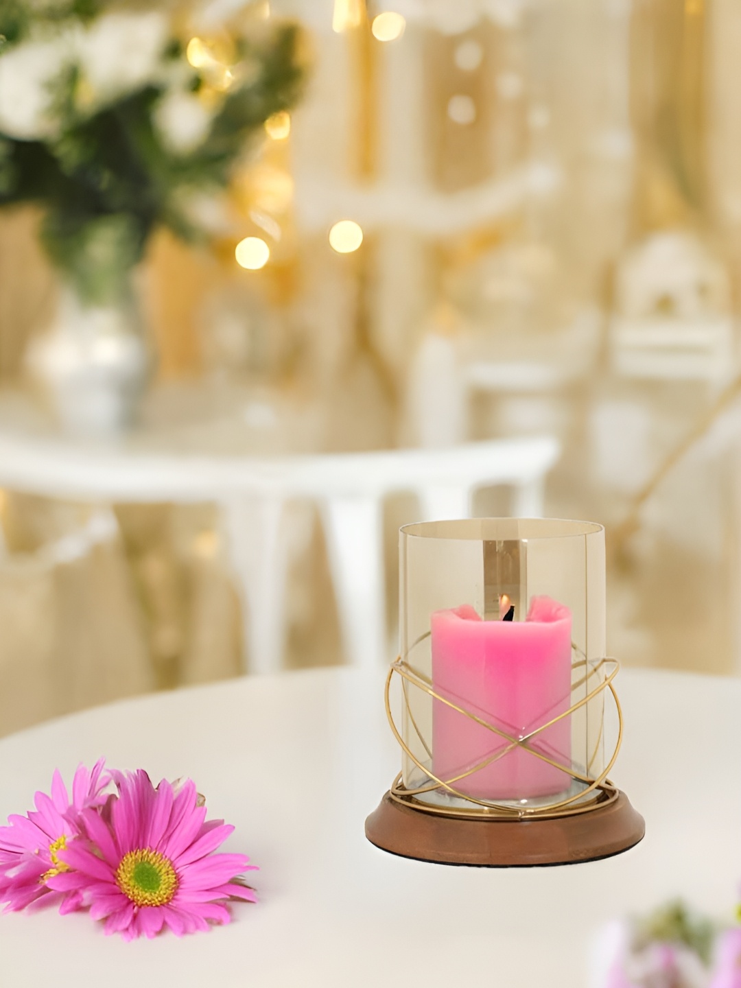 

Royaloak Brown & Gold-Toned Candle Holder