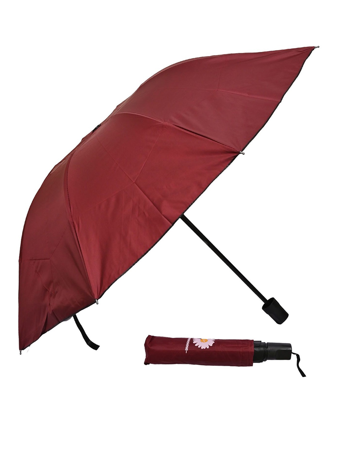 

LOOM LEGACY Manual 3 Fold Self Design Umbrellas, Red