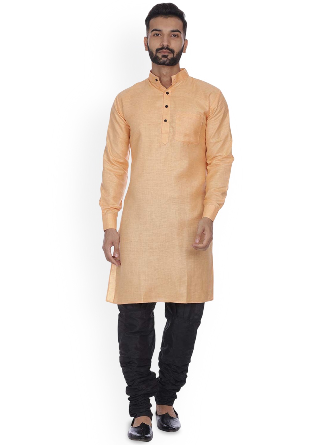 

VEERA PARIDHAAN Men Regular Kurta with Pyjamas, Orange