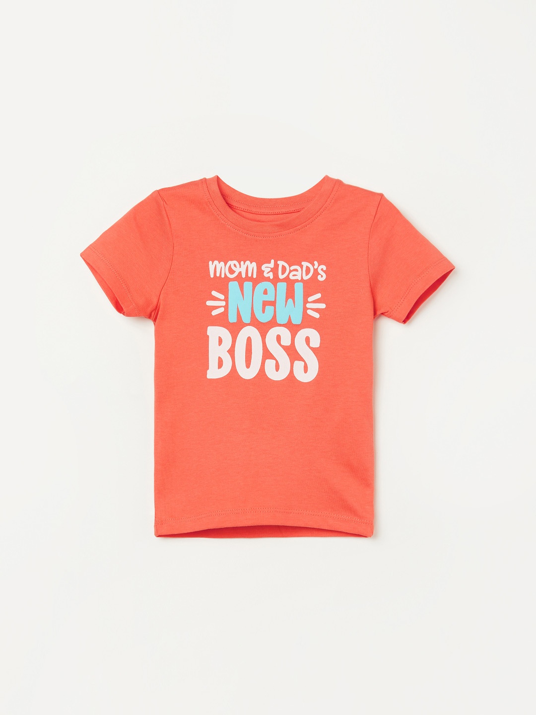 

Juniors by Lifestyle Boys Typography Printed Applique T-shirt, Coral