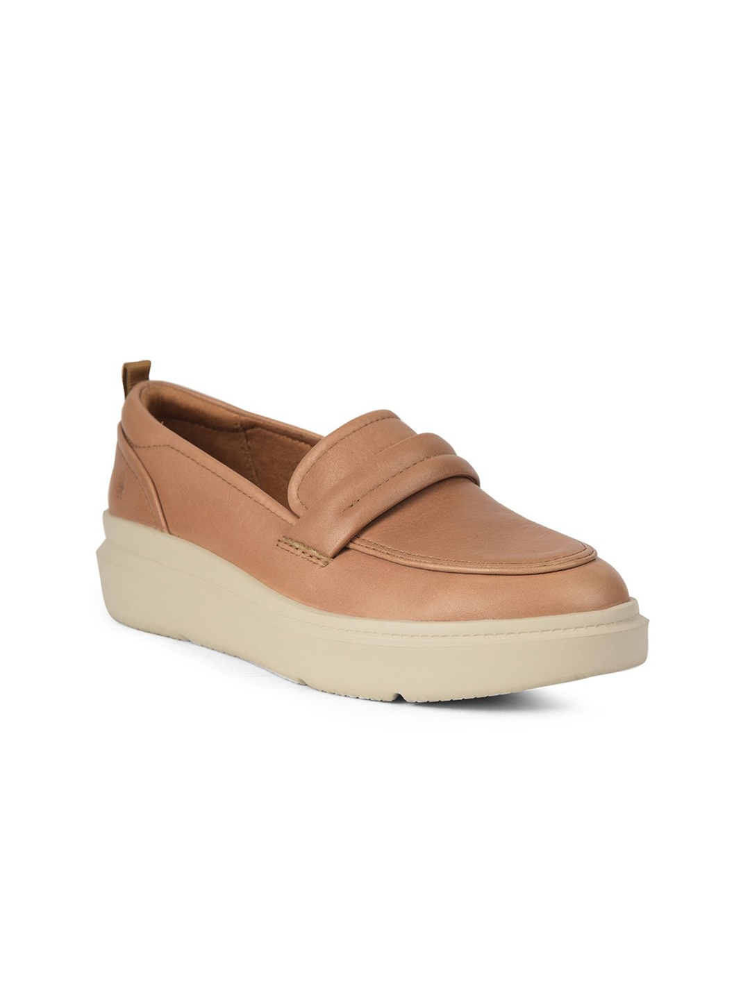 

Hush Puppies Women Leather Slip-On Sneakers, Tan