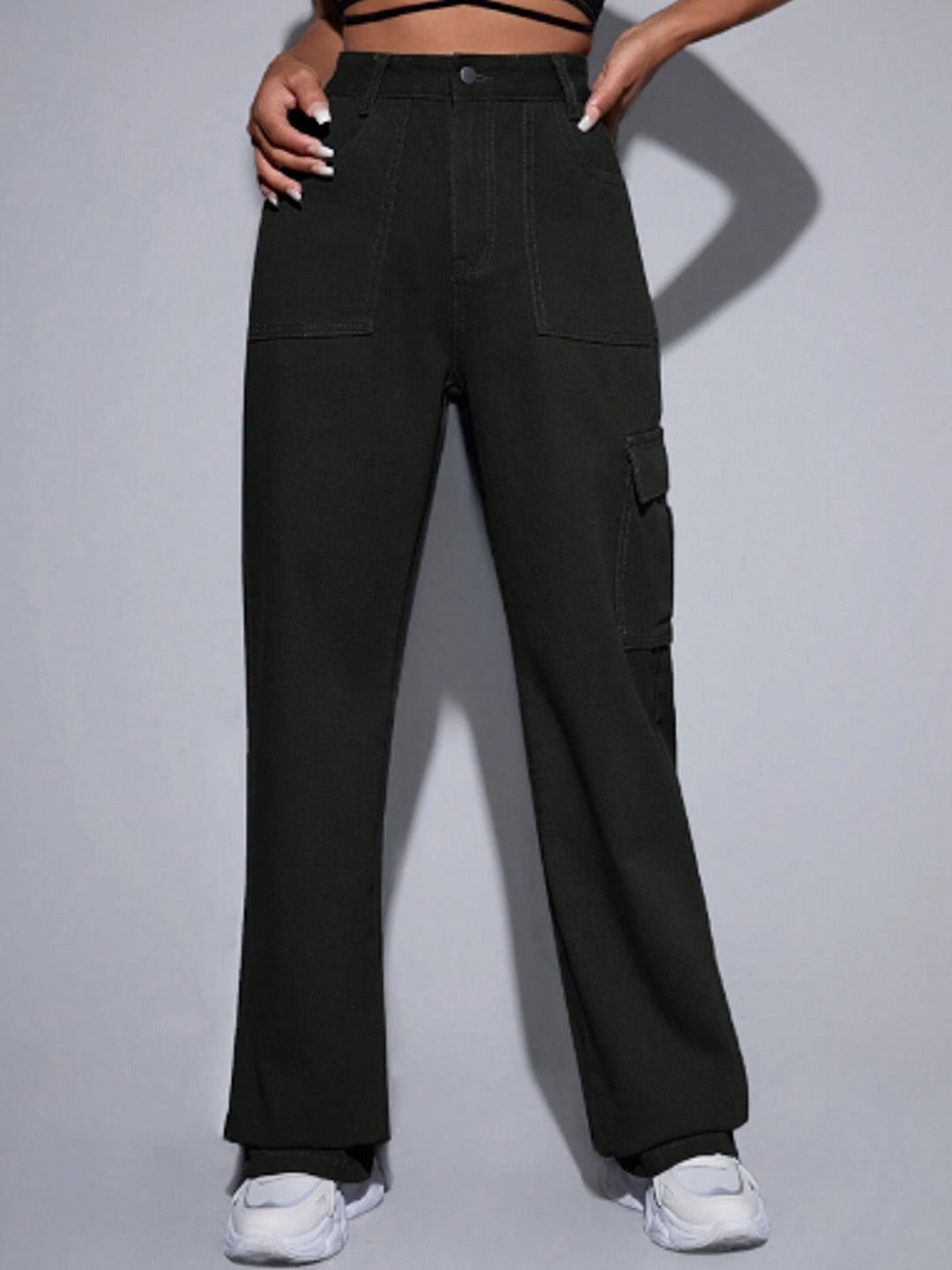 

BAESD Women Comfort Stretchable Mid-Rise Jeans, Black