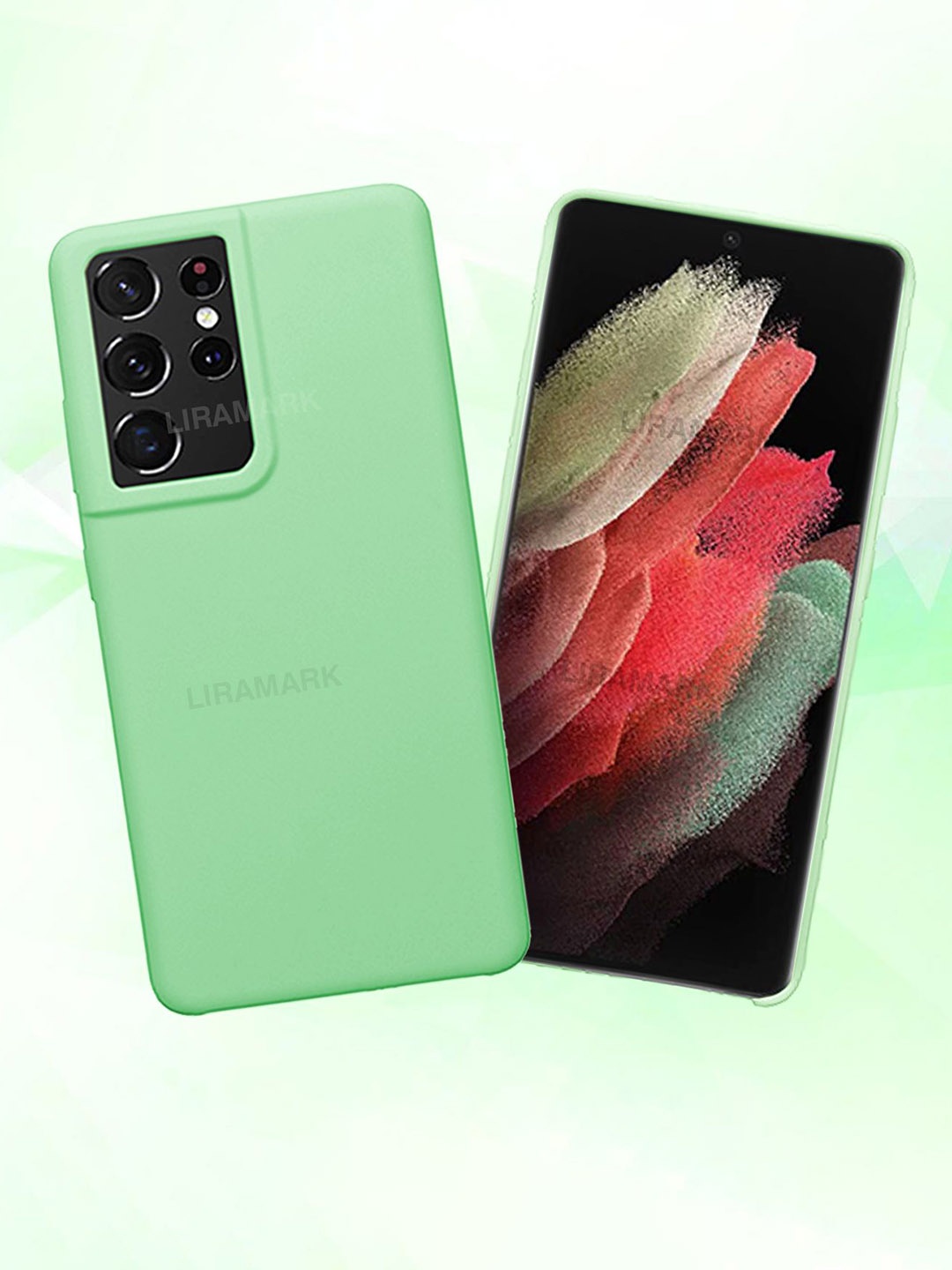 

LIRAMARK Liquid Silicone Soft Samsung Galaxy S21 Ultra Back Case, Green