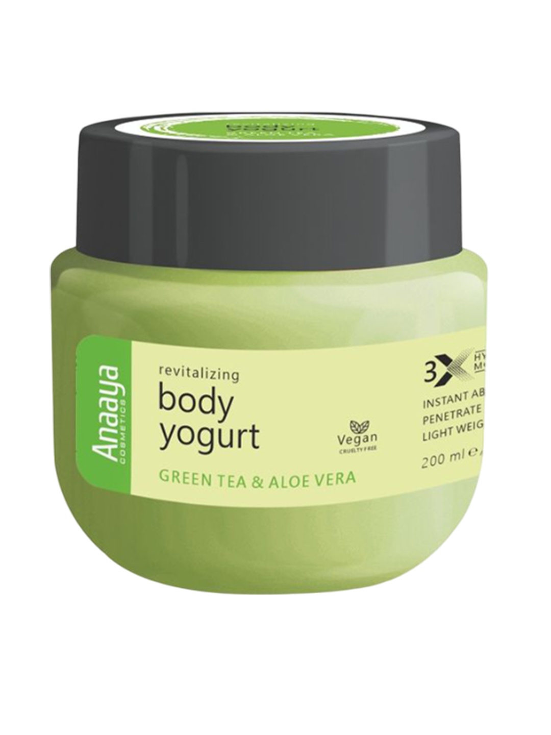 

Anaaya Cosmetics Revitalizing Body Yogurt With Green Tea & Aloe Vera - 200 ml
