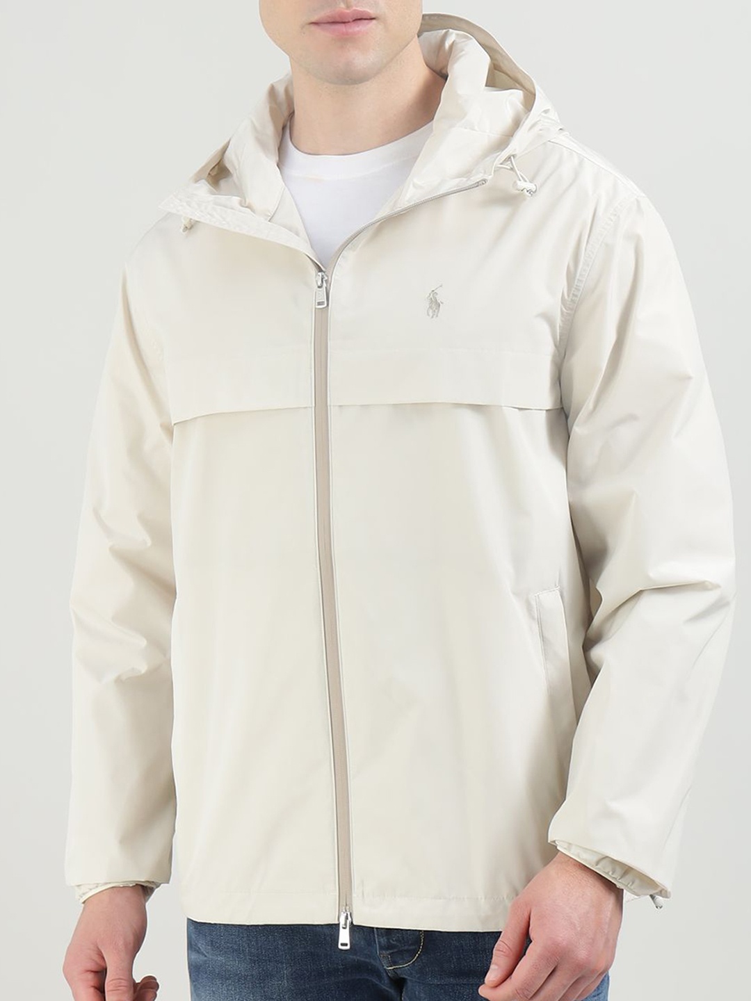 

Polo Ralph Lauren Men Hooded Solid Casual Windcheater Padded Jacket, Beige