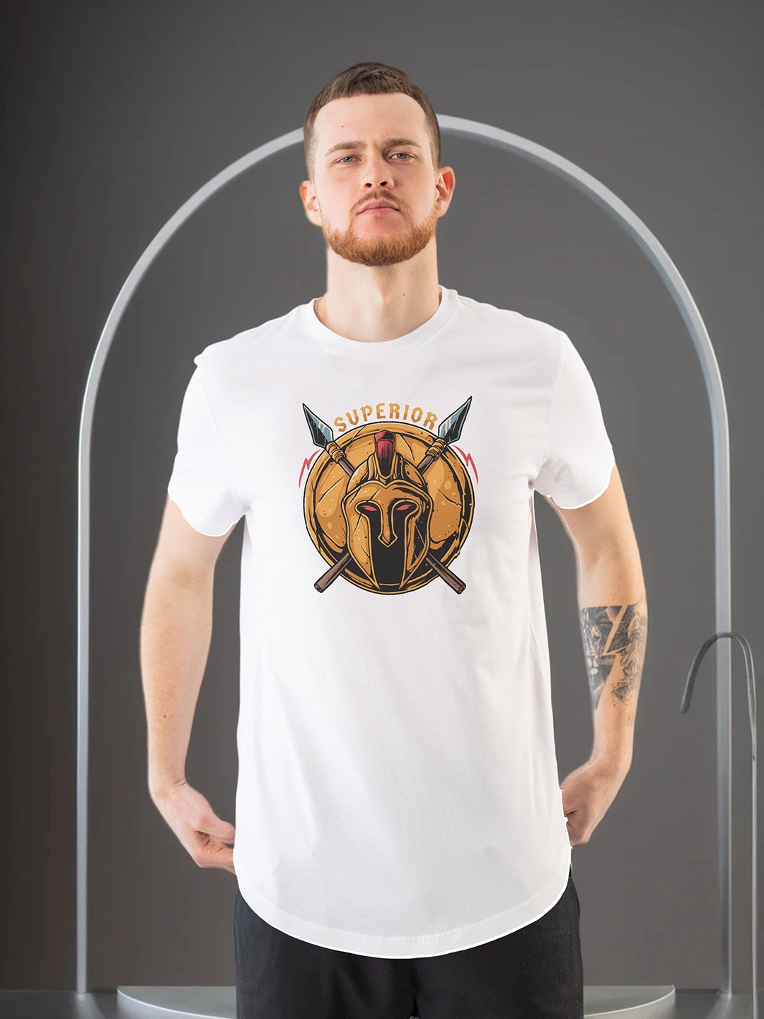 

Moda Rapido Men Graphic Printed Round Neck Regular Fit T-shirt, White