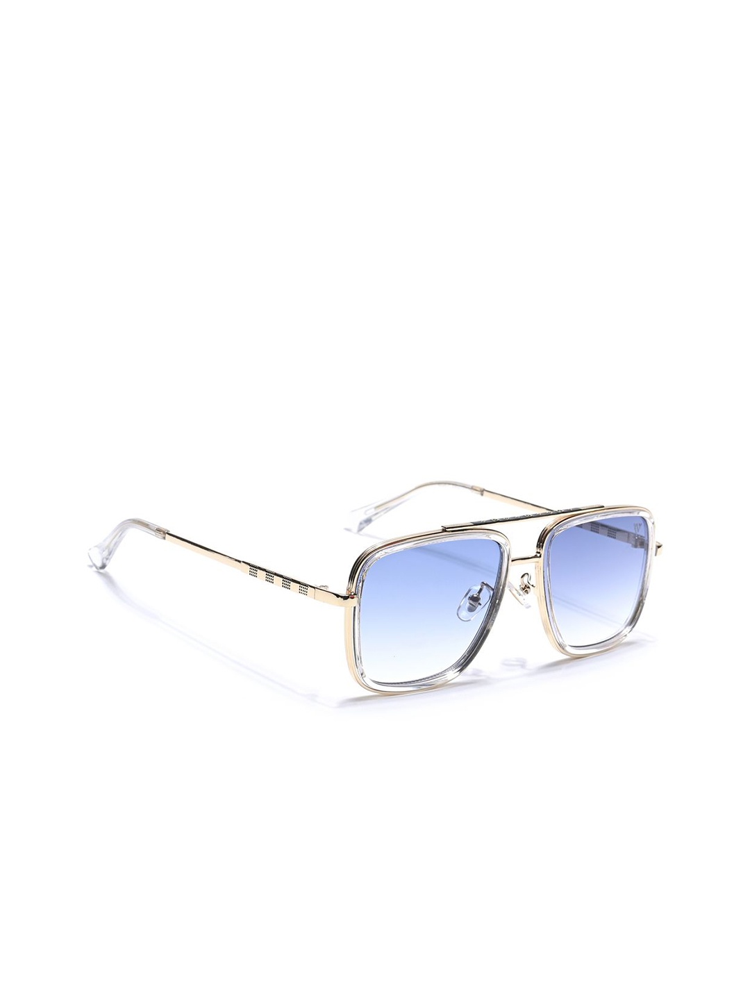 

Voyage Unisex Aviator UV Protected Sunglasses Blue & Clear Lens Golden Frame 5G61MG6736