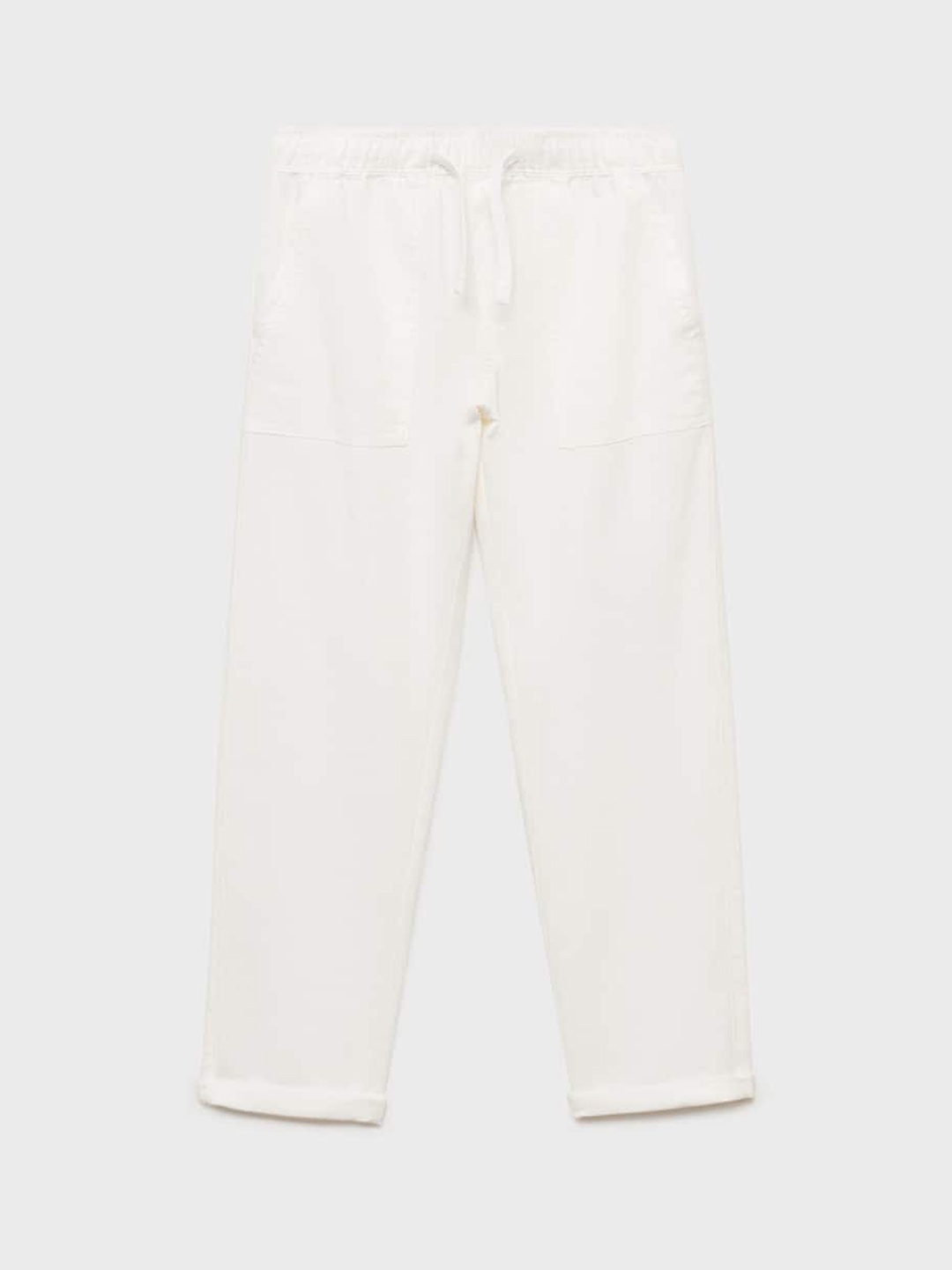 

Mango Kids Boys Linen Cotton Trousers, White