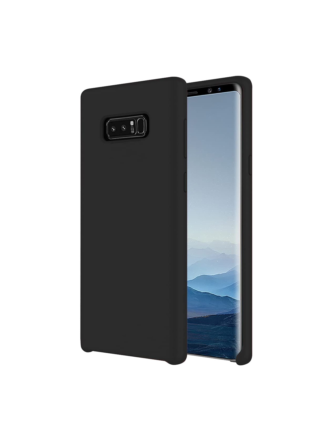 

LIRAMARK Liquid Silicone Soft Back Cover Case for Samsung Galaxy Note 8, Black