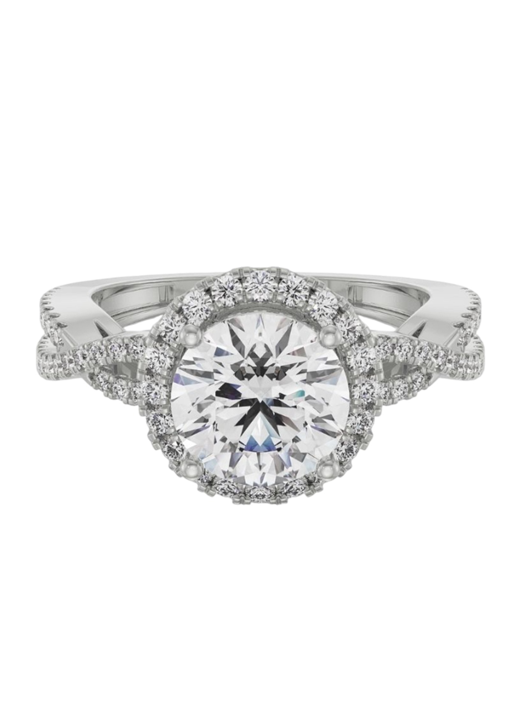 

Emori Crossover Halo Eternity Diamond Ring, White