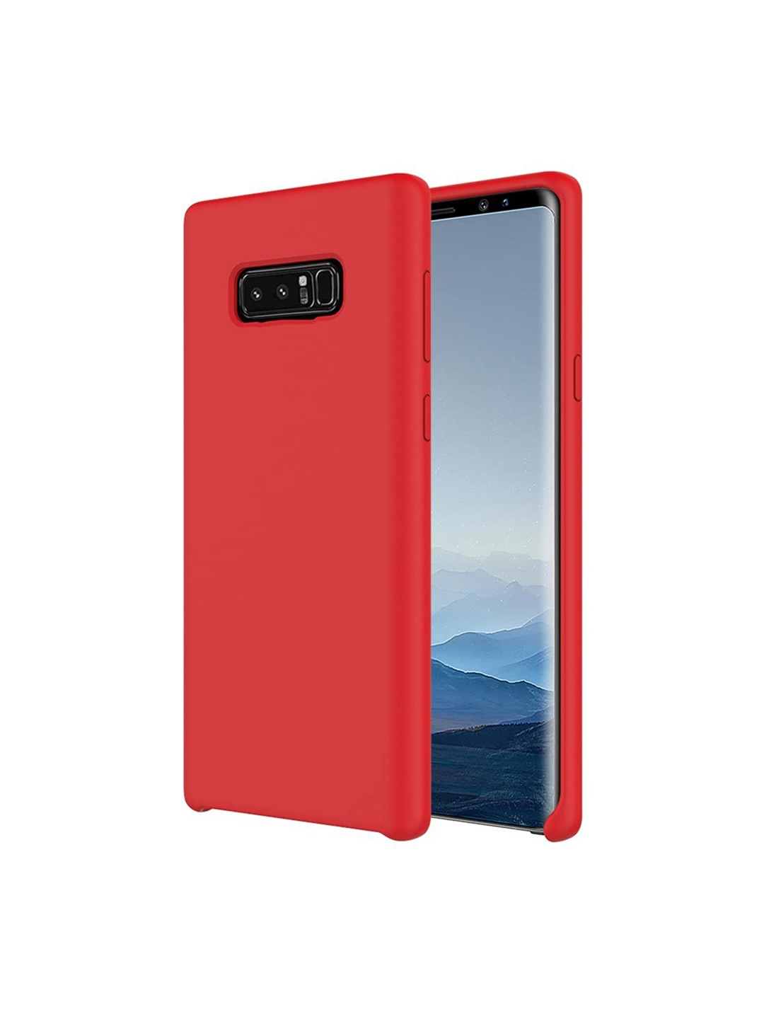 

LIRAMARK Liquid Silicone Soft Back Cover Case for Samsung Galaxy Note 8, Red