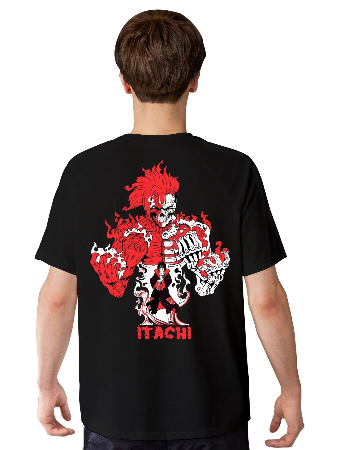 

LOCAVESTIR Boys Printed T-shirt, Black
