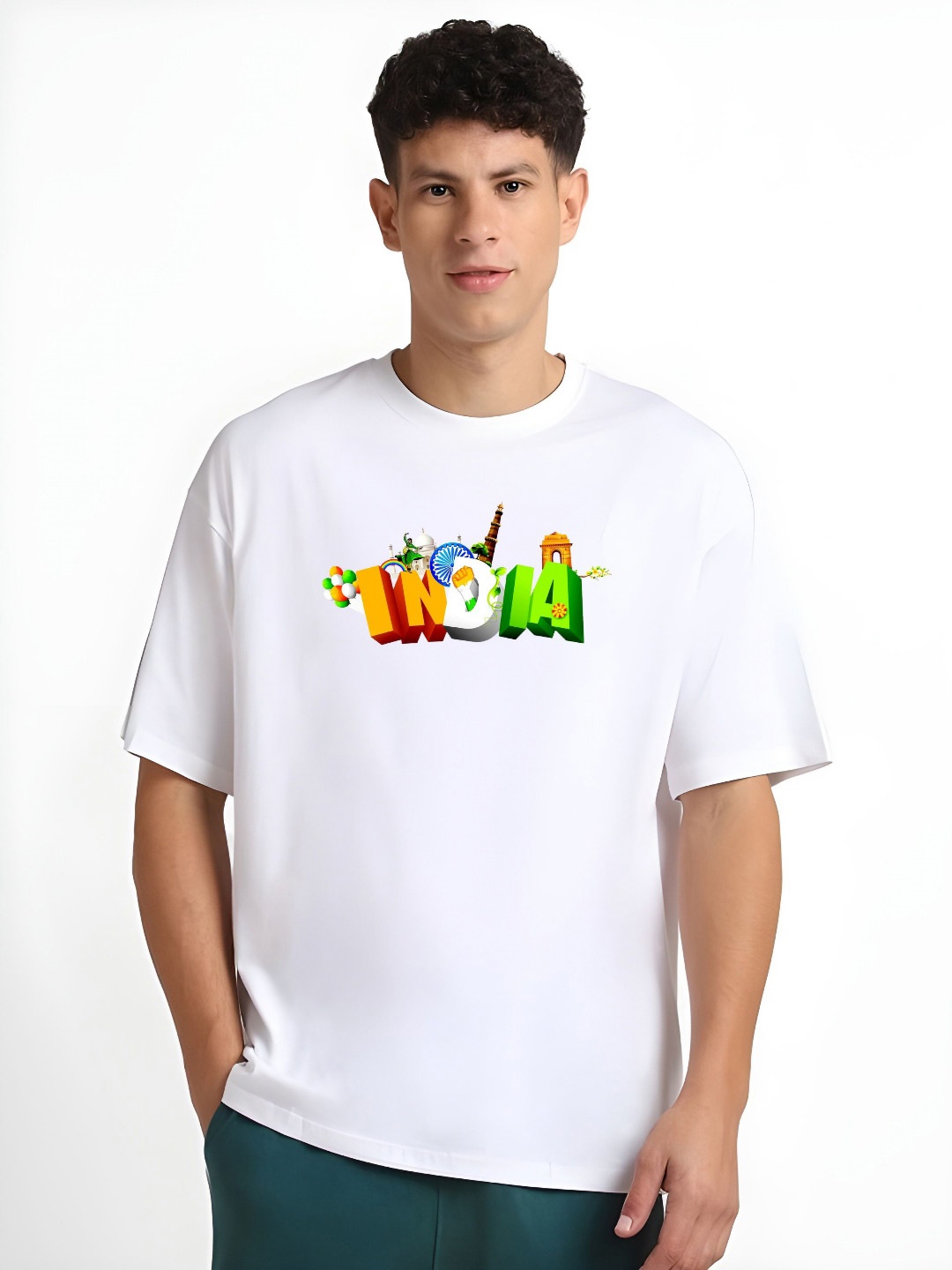 

KAIDO Men Drop-Shoulder Sleeves T-shirt, White