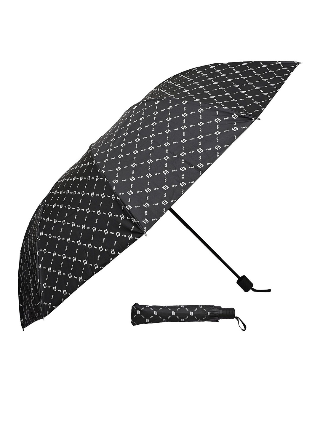 

LOOM LEGACY Manual 3 Fold Geometric Umbrellas, Black
