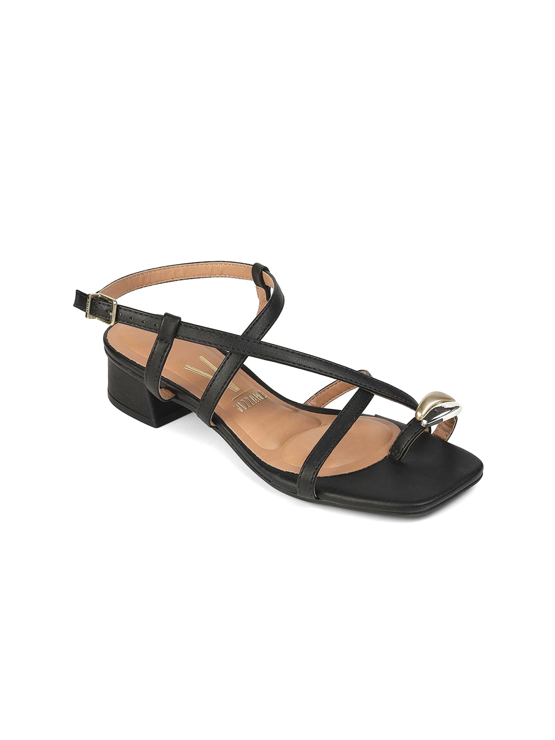 

Vizzano PU Block Sandals with Bows, Black